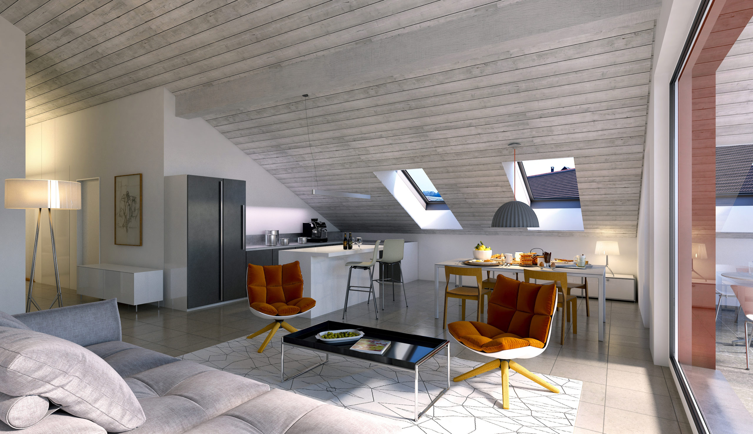 Appartement 4.5 pièces en attique – Résidence Agora, Farvagny(Lot B 3-4) - Photo de présentation
