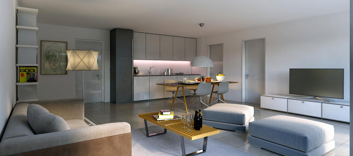Appartement 4.5 pièces au rez-de-chaussée – Résidence Agora, Farvagny (Lot B 0-3) - Photo de présentation