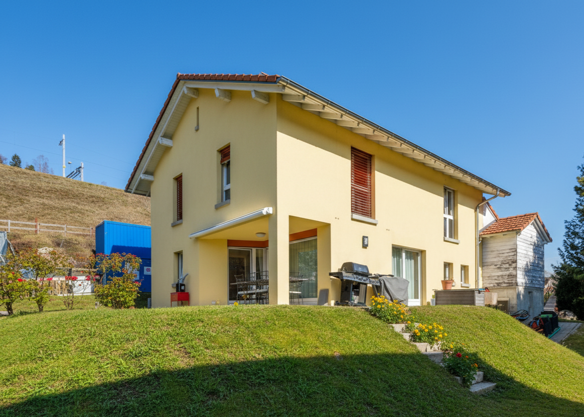 Vallorbe – Villa individuelle– Jardin, terrasse et prestations de qualité - Photo de présentation