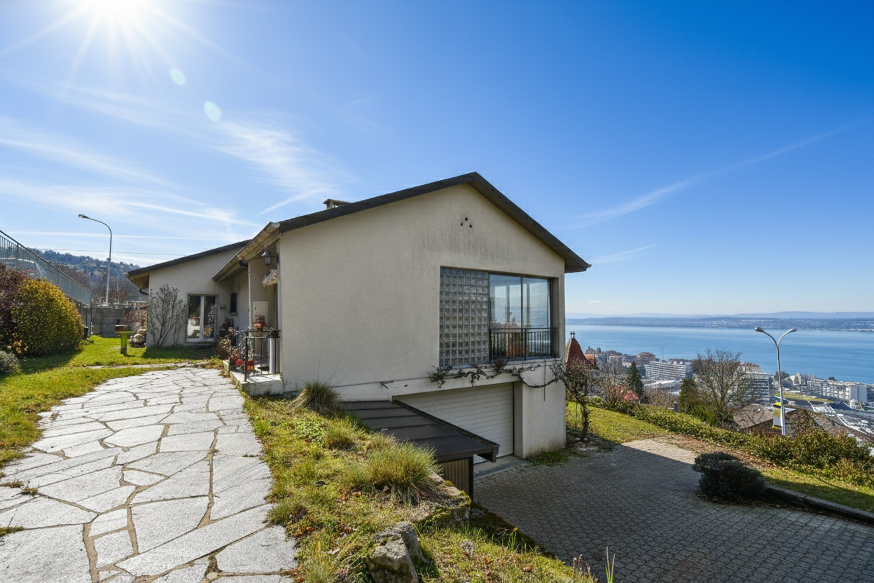 Vue spectaculaire sur le lac  – Maison à Neuchâtel - Photo de présentation