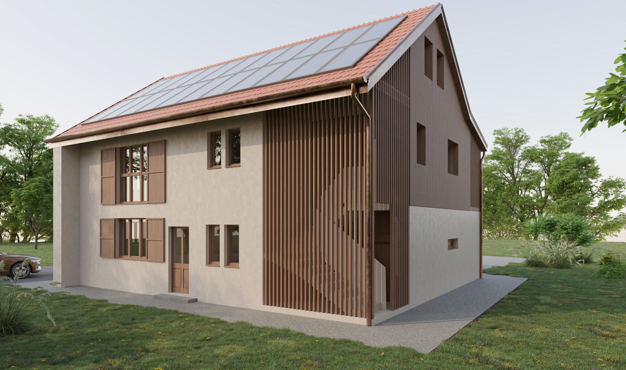 Duplex de 5.5 pièces rénové avec jardin en pleine nature - Photo de présentation