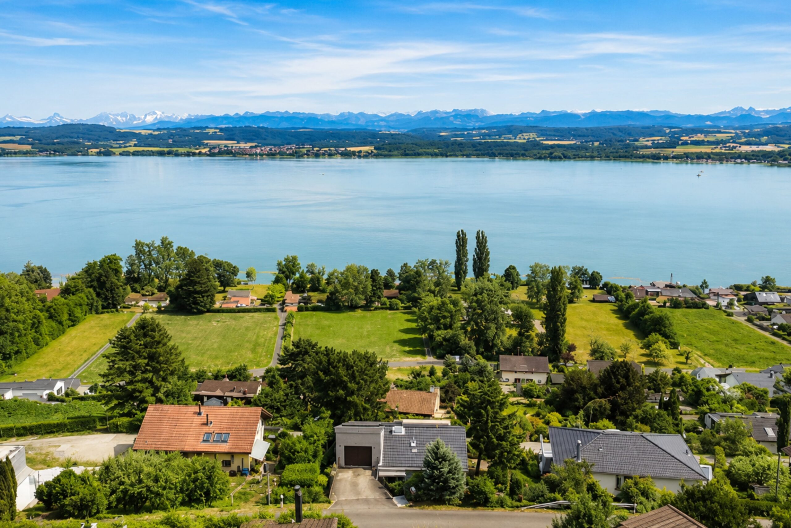 Terrain à bâtir avec vue dégagée à Vallamand - Photo de présentation