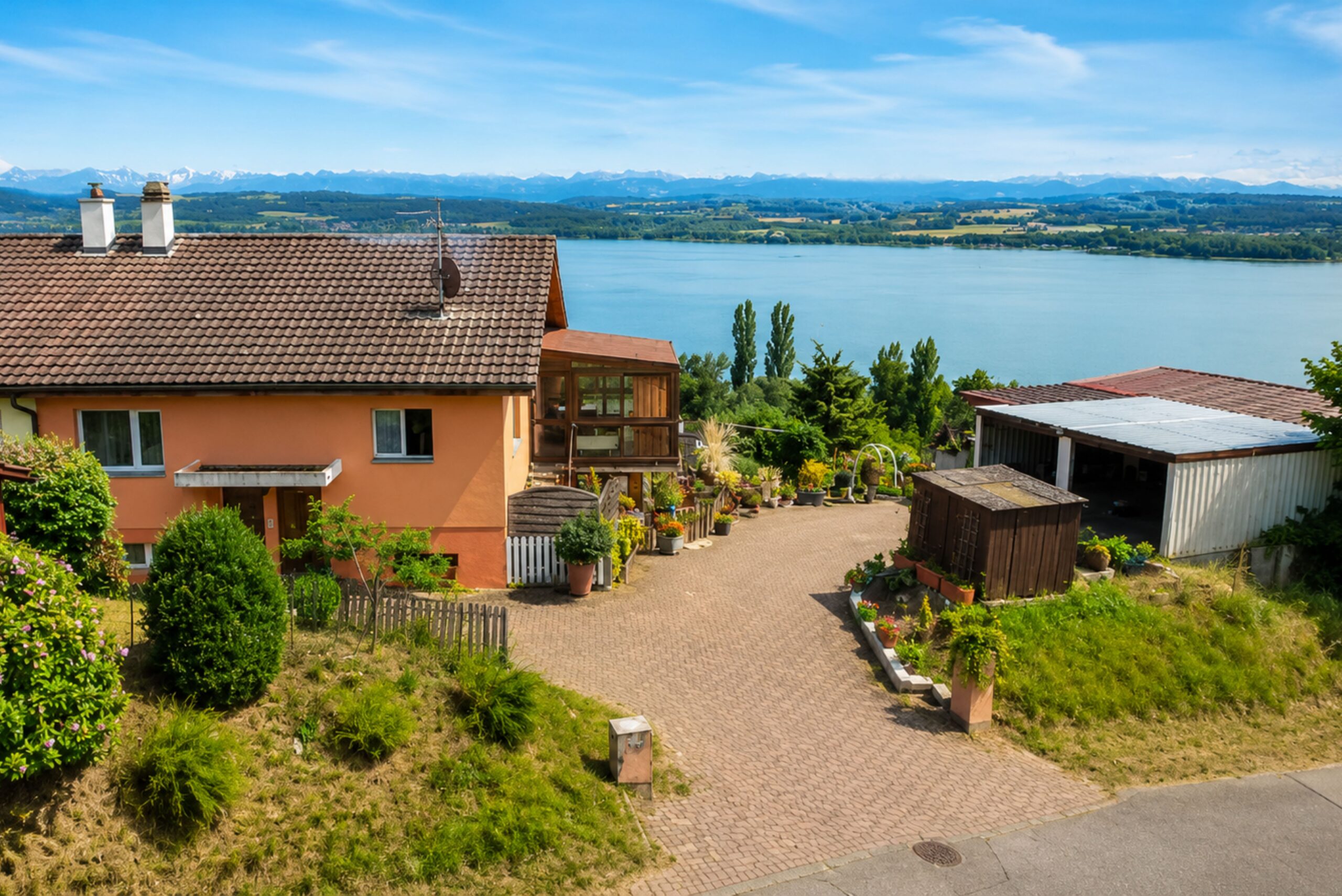 Maison mitoyenne dans un cadre privilégié à Vallamand